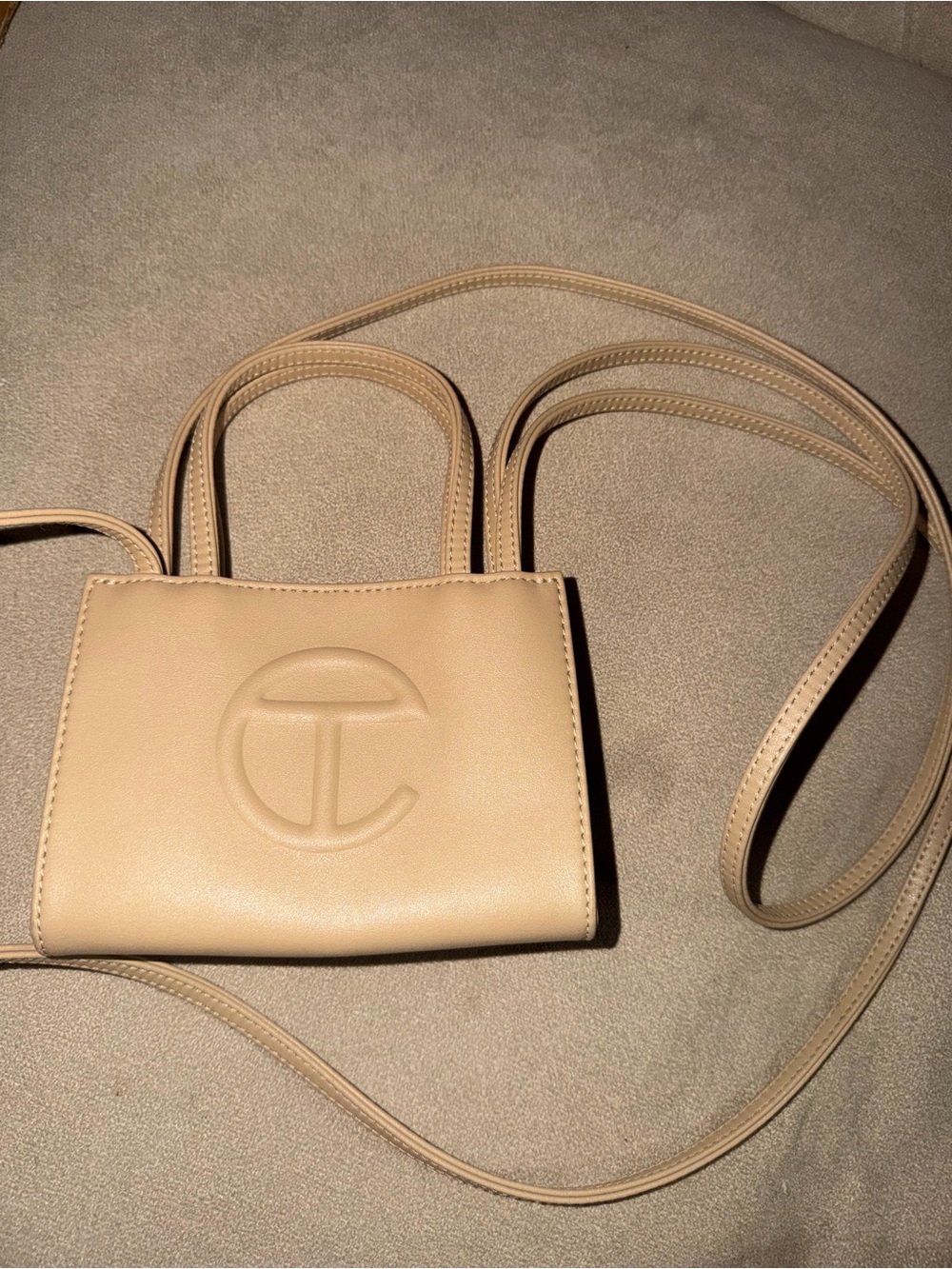 Telfar Small Beige Shopping Bag - Crossbody Tote